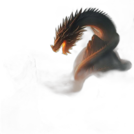 dragon, creature, animal, hair transparent PNG cut-out