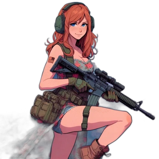 weapon, dress, animal, anime transparent PNG cut-out