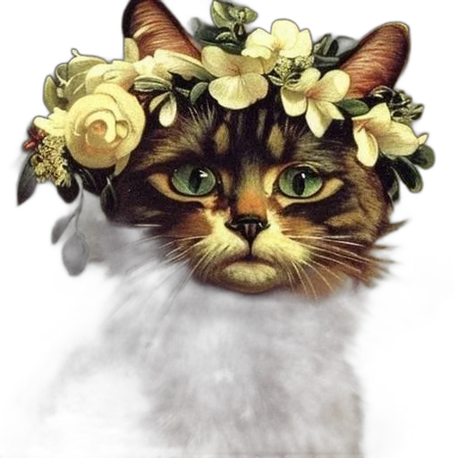 crown, animal, flower, face transparent PNG cut-out