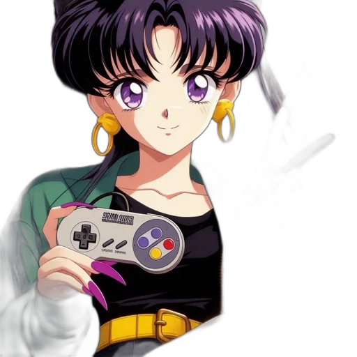 weapon, jewelry, vaporwave, anime transparent PNG cut-out