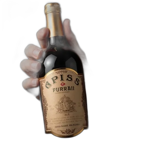 bottle, weapon, food, 3d render transparent PNG cut-out
