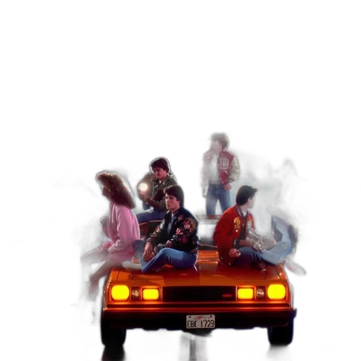 car, jacket, concept art, vaporwave transparent PNG cut-out