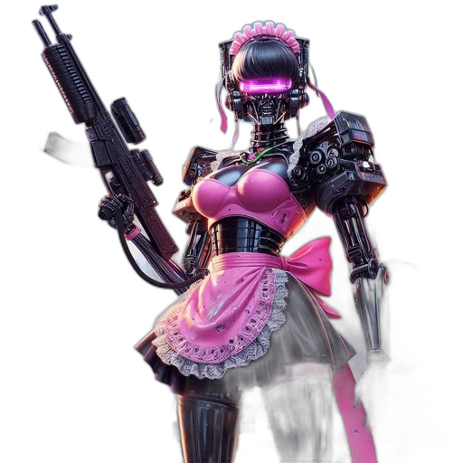 weapon, robot, staff, concept art transparent PNG cut-out