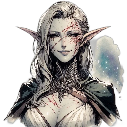 face, staff, mask, fantasy art transparent PNG cut-out