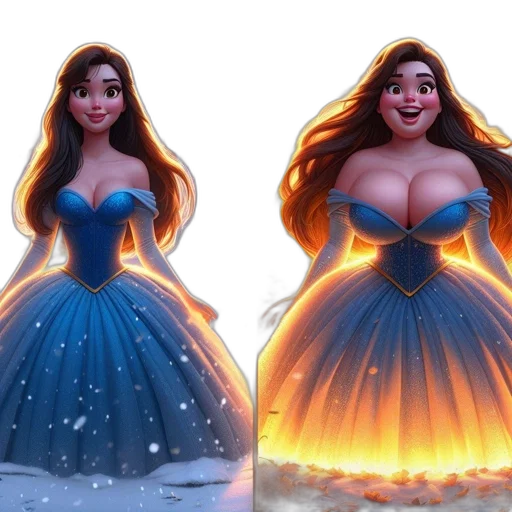 dress, concept art, 3d render, fantasy art transparent PNG cut-out