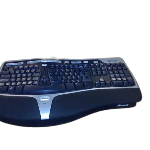 3d render, microsoft, ergonomic, keyboard transparent PNG cut-out