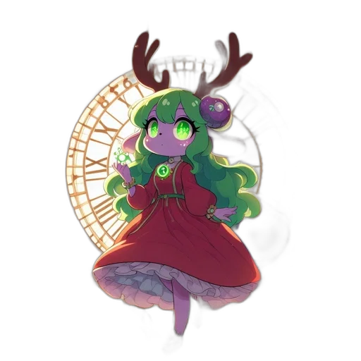 crown, staff, dress, creature transparent PNG cut-out