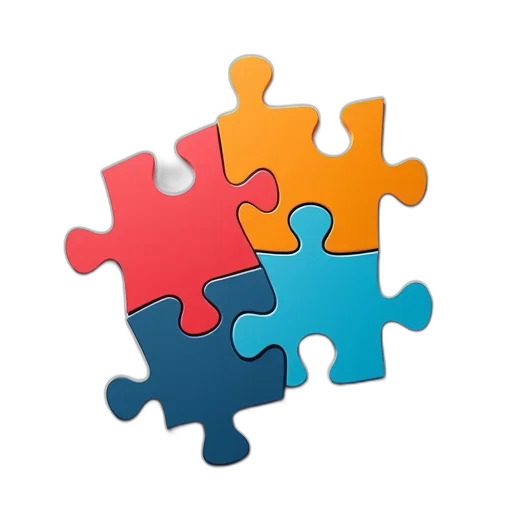 jewelry, 3d render, colorful, puzzle transparent PNG cut-out