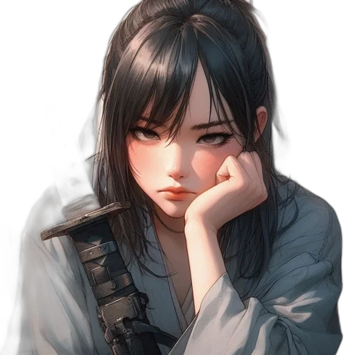 face, weapon, jacket, staff transparent PNG cut-out