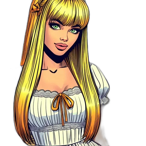 dress, cartoon, fantasy art, comic book art transparent PNG cut-out