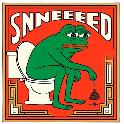 illustrated, frog, toilet, phrase transparent PNG cut-out