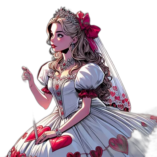 dress, crown, staff, concept art transparent PNG cut-out