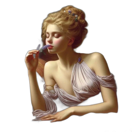 jewelry, dress, oil painting, photorealistic transparent PNG cut-out
