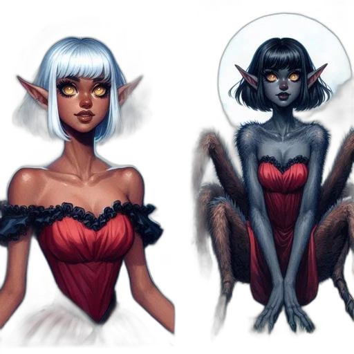 fantasy art, concept art, comic book art, watercolor transparent PNG cut-out