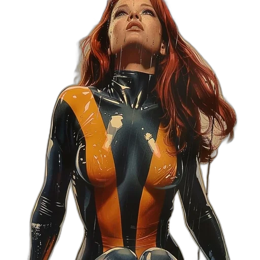 jacket, dress, robot, comic book art transparent PNG cut-out