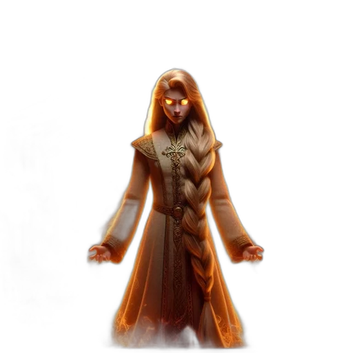 dress, staff, concept art, fantasy art transparent PNG cut-out