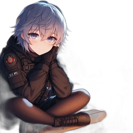 jacket, weapon, robot, face transparent PNG cut-out