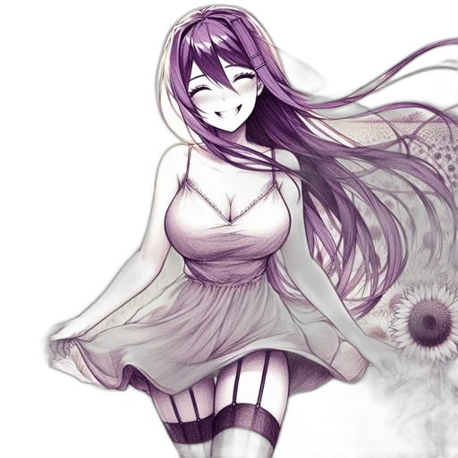 dress, flower, robot, creature transparent PNG cut-out