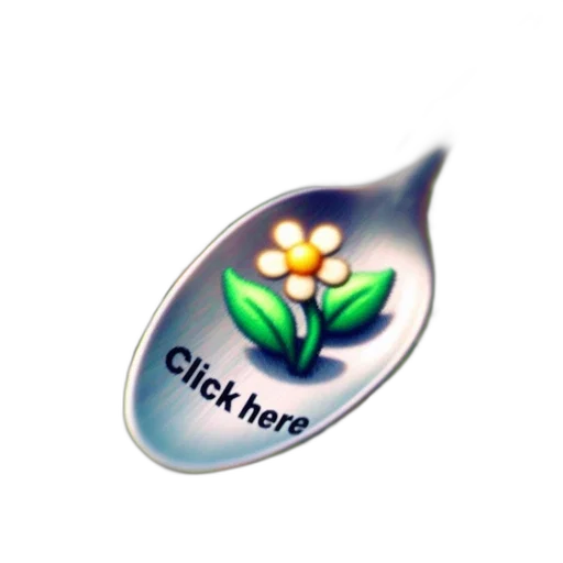 flower, staff, jewelry, 3d render transparent PNG cut-out