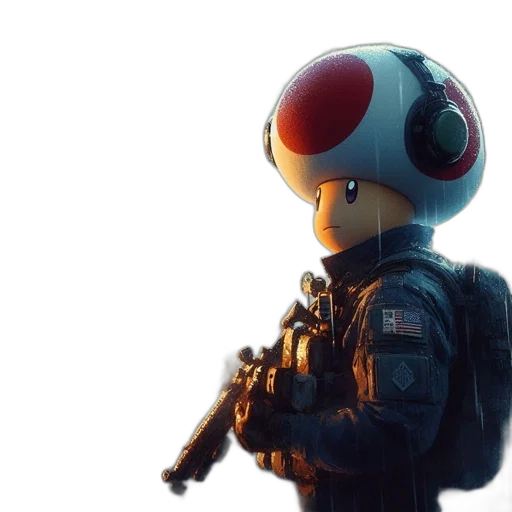 robot, weapon, jacket, mask transparent PNG cut-out