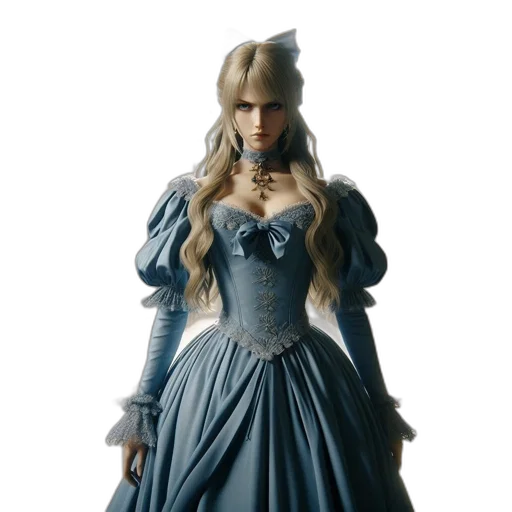 dress, concept art, 3d render, fantasy art transparent PNG cut-out