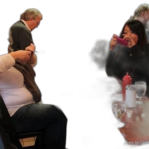 fire, people, eating, restaurant transparent PNG cut-out