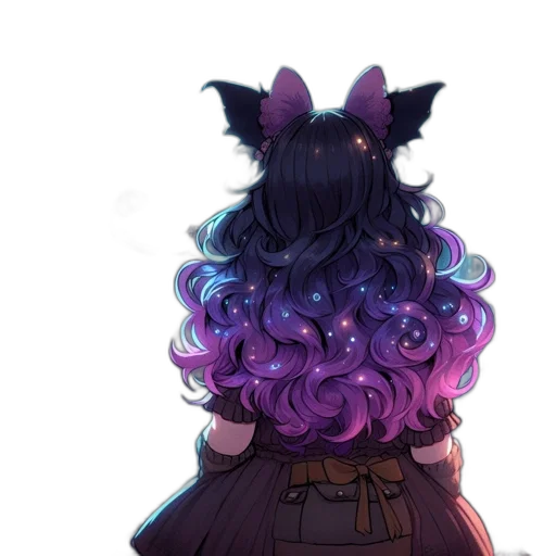 hair, dress, crown, creature transparent PNG cut-out
