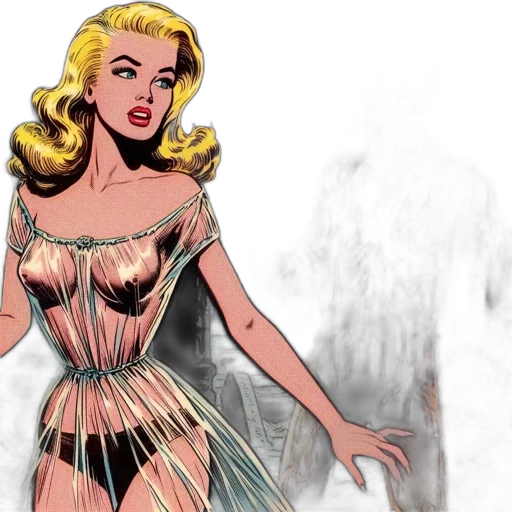 dress, comic book art, concept art, cartoon transparent PNG cut-out