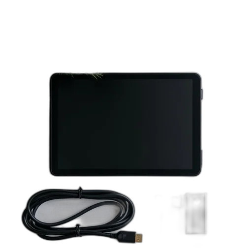 black, tablet, 1-inch, screen transparent PNG cut-out