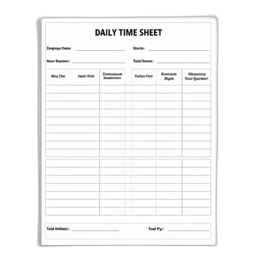 blank, daily, time, sheet transparent PNG cut-out
