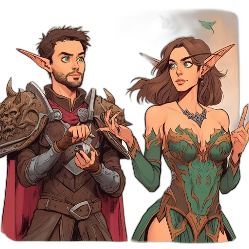 fantasy art, concept art, comic book art, pixel art transparent PNG cut-out