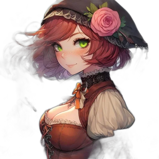 dress, hat, crown, face transparent PNG cut-out