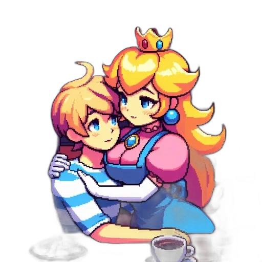 crown, pixel art, concept art, watercolor transparent PNG cut-out