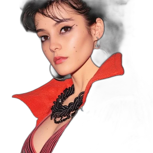 jacket, jewelry, face, dress transparent PNG cut-out