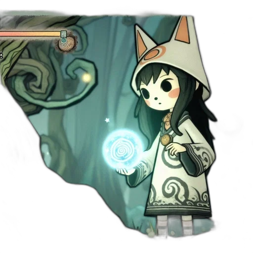 hat, staff, mask, weapon transparent PNG cut-out
