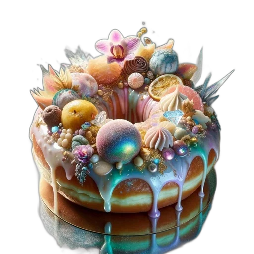 crown, food, jewelry, 3d render transparent PNG cut-out