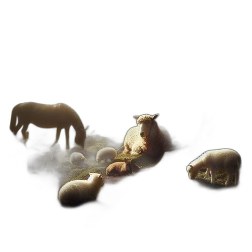 animal, food, concept art, 3d render transparent PNG cut-out