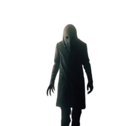 mask, creature, jacket, staff transparent PNG cut-out