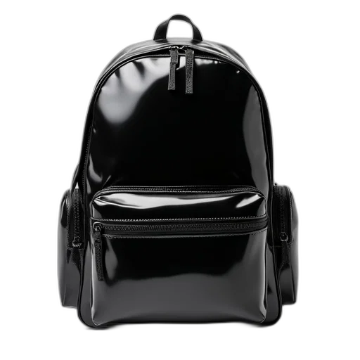 3d render, photorealistic, black, backpack transparent PNG cut-out