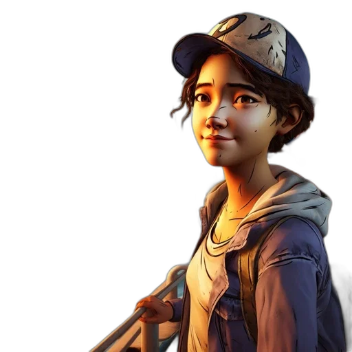 hat, jacket, face, weapon transparent PNG cut-out