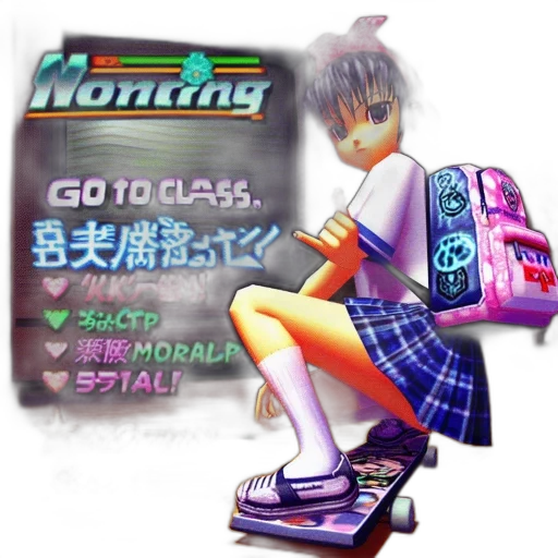 robot, vaporwave, cyberpunk, pixel art transparent PNG cut-out