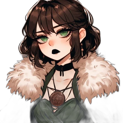 staff, creature, face, jewelry transparent PNG cut-out