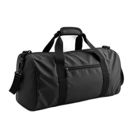 3d render, black, gym, bag transparent PNG cut-out
