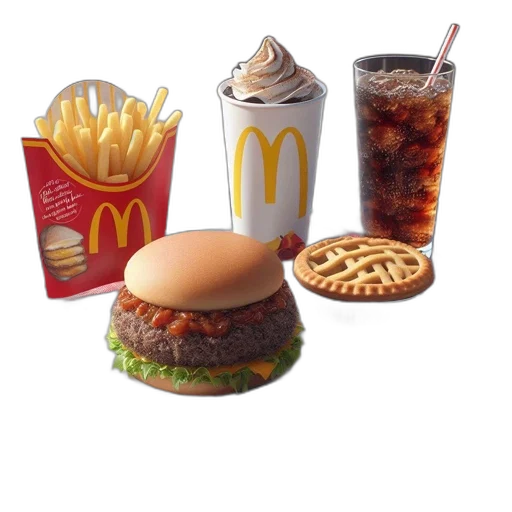food, crown, 3d render, photorealistic transparent PNG cut-out