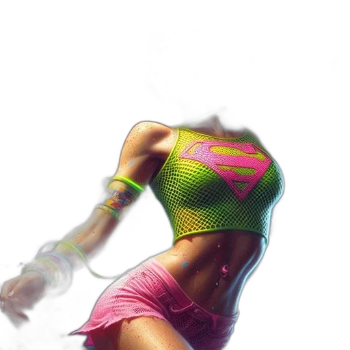 dress, cyberpunk, concept art, 3d render transparent PNG cut-out