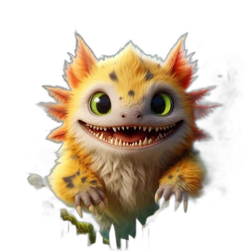 dragon, creature, animal, staff transparent PNG cut-out