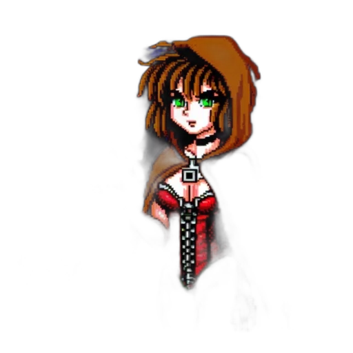 staff, jewelry, dress, pixel art transparent PNG cut-out