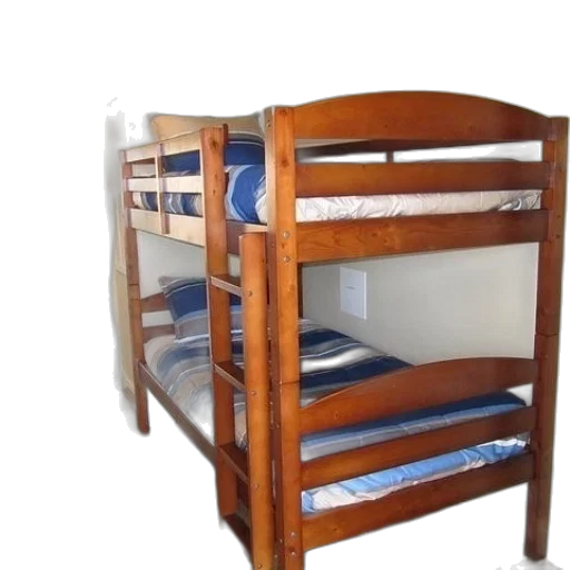 furniture, 3d render, wooden, bunk transparent PNG cut-out