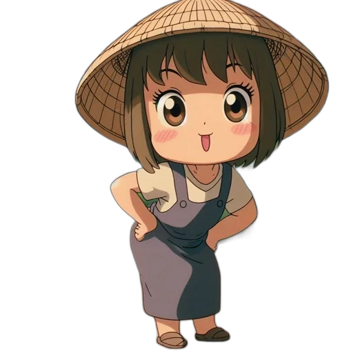 hat, staff, umbrella, food transparent PNG cut-out