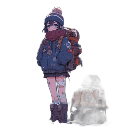jacket, robot, creature, hat transparent PNG cut-out